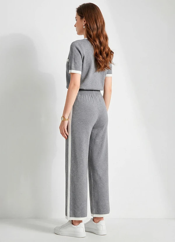 Quintess - Conjunto Cinza Malha Tricot 2