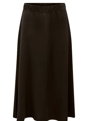Lunender - Conjunto com Saia Midi Chá e Blusa Marrom - LUNENDER