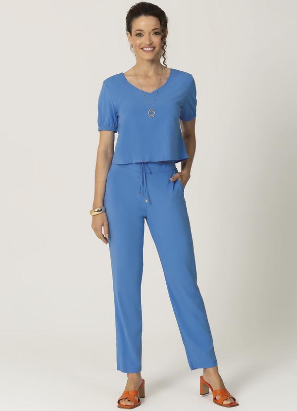 Habana - Conjunto Comfort Monocromático Azul