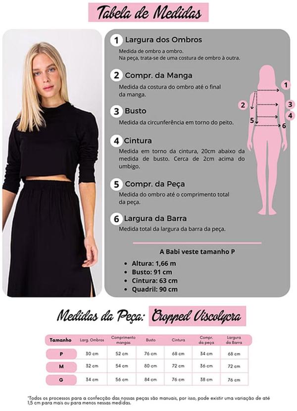 Amo Brand - Conjunto Cropped e Saia de Viscolycra Preto 3