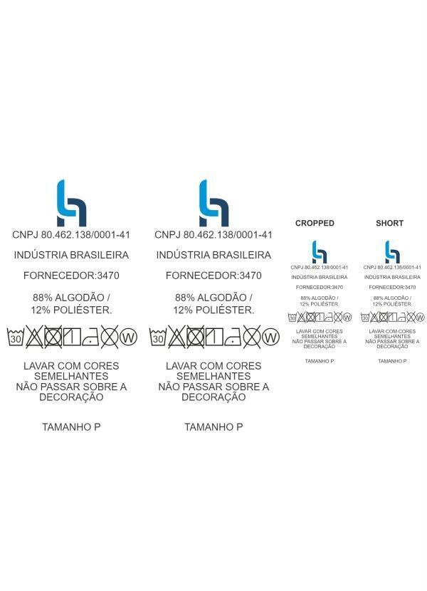 Moda Pop - Conjunto Cropped e Short Geompétrico Mescla 11