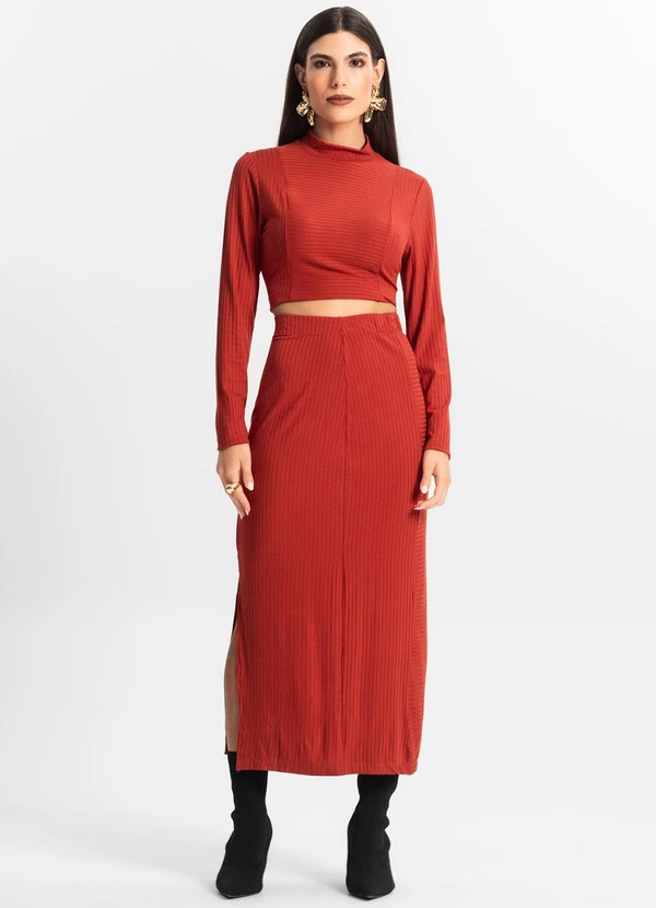 Endless - Conjunto de Blusa com Saia Vermelho 3