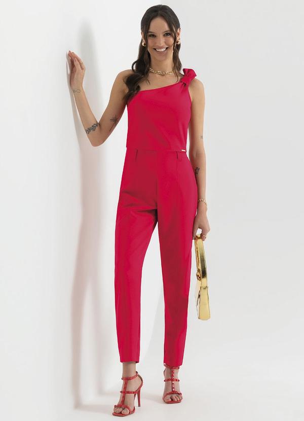 Cativa - Conjunto Elegante em Alfaiataria Vermelho