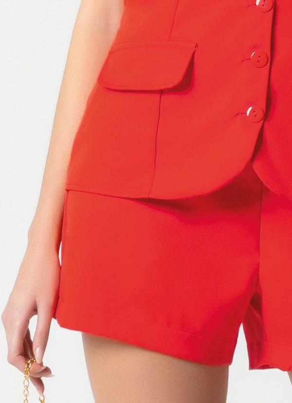 Habana - Conjunto em Alfaiataria Estiloso Vermelho 5