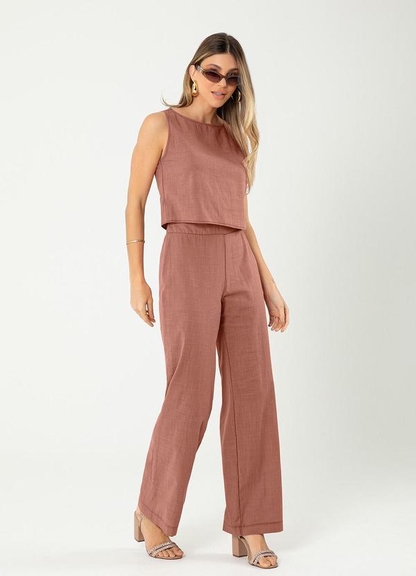 Cativa - Conjunto em Algodão Marrom