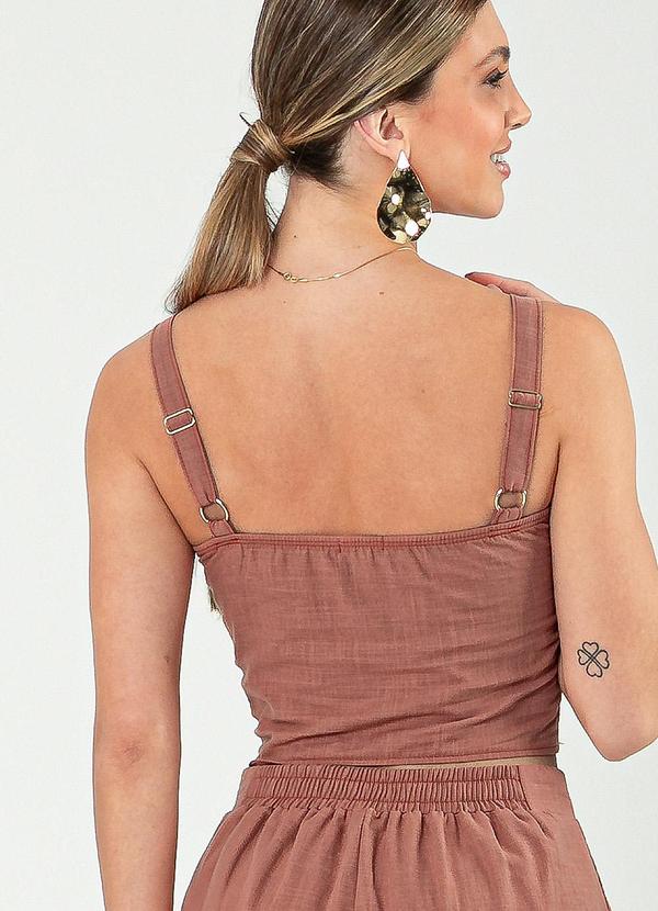 Cativa - Conjunto em Algodão Marrom 4