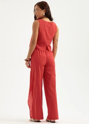 Cativa - Conjunto em Algodão Vermelho - CATIVA