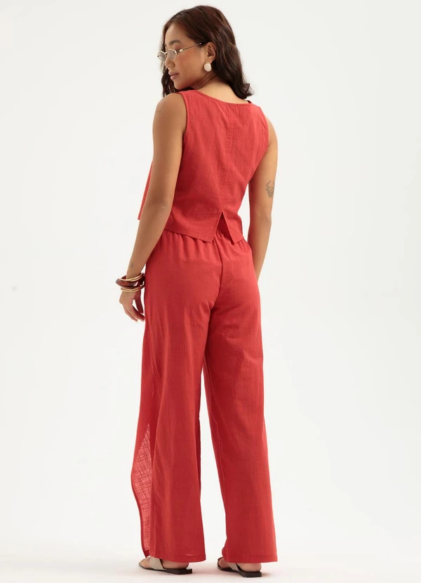 Cativa - Conjunto em Algodão Vermelho 2