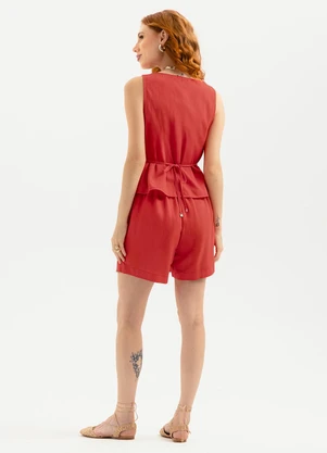 Cativa - Conjunto em Algodão Vermelho - CATIVA