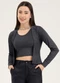 Cativa - Conjunto em Canelado com Brilho  Off White - variação: Preto