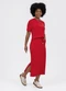 Habana - Conjunto em Cotton Cinza - variação: Vermelho