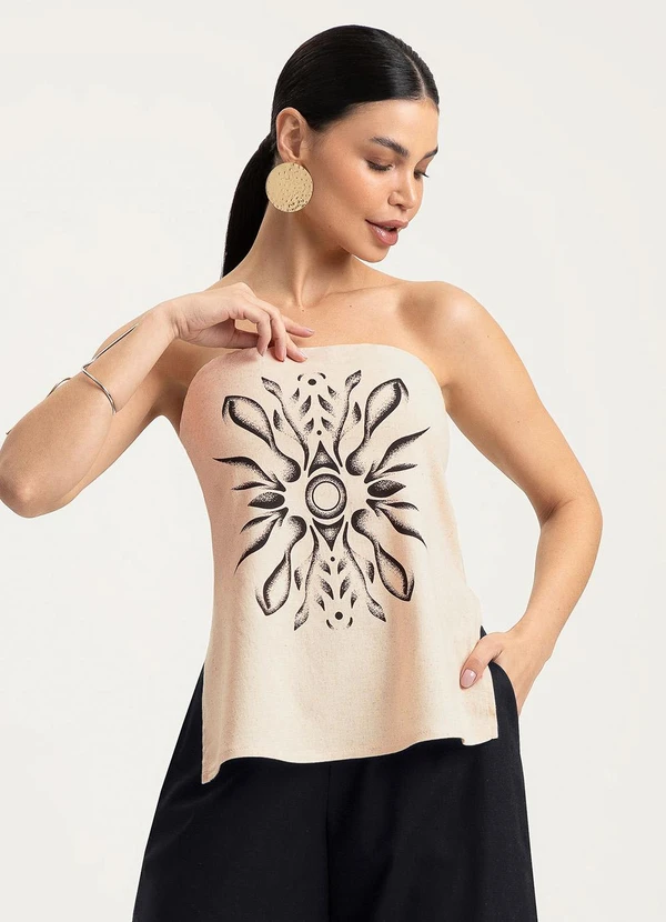 Gris - Conjunto em Linho Bege 5