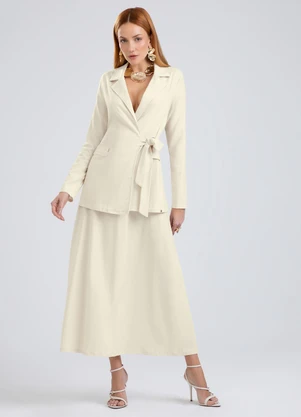 Gris - Conjunto em Linho  Bege - GRIS