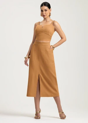 Gris - Conjunto em Linho Marrom - GRIS