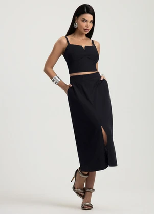 Gris - Conjunto em Linho Preto - GRIS