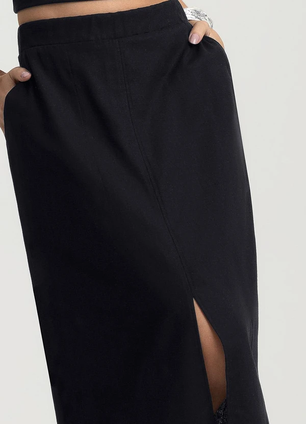 Gris - Conjunto em Linho Preto 4