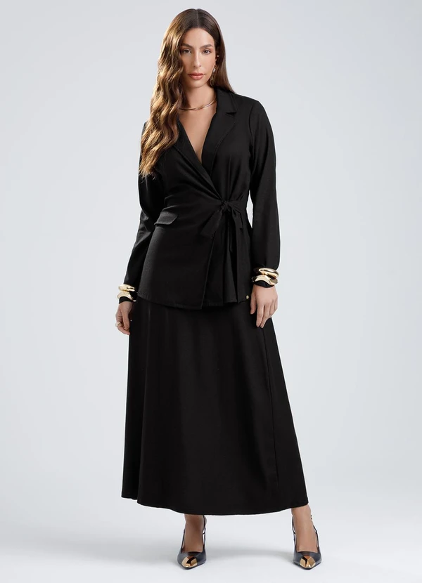 Gris - Conjunto em Linho Preto 1