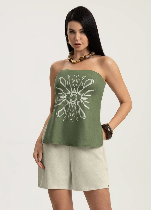 Gris - Conjunto em Linho Verde 5