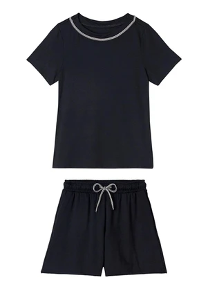 Malwee - Conjunto em Moletinho Preto - MALWEE