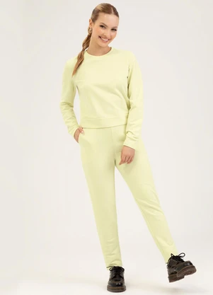 Cativa - Conjunto em Moletom  Amarelo Claro - CATIVA