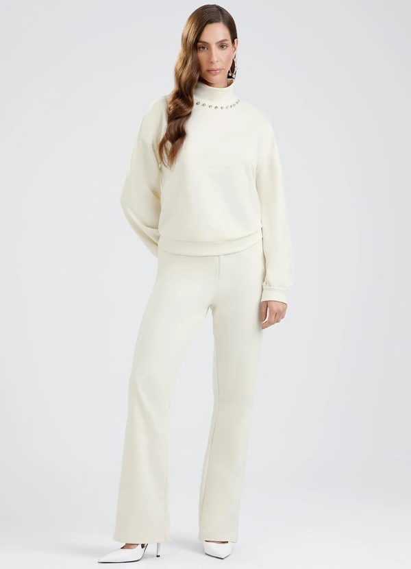Gris - Conjunto em Moletom Off White