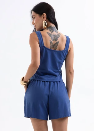 Cativa - Conjunto em Piquet com Elastano Azul - CATIVA