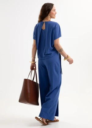 Cativa - Conjunto em Piquet com Elastano Azul - CATIVA