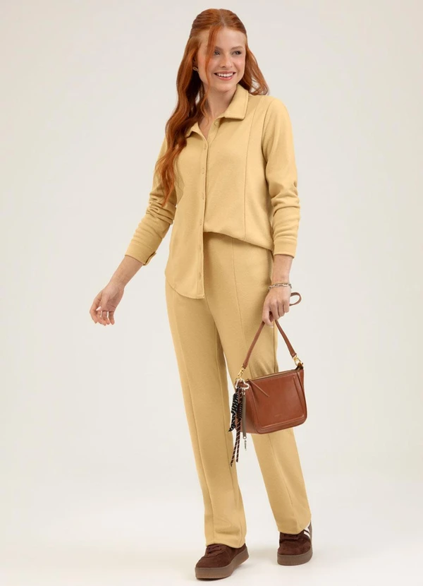 Cativa - Conjunto em Tecdio Aveludado You Amarelo Claro 1