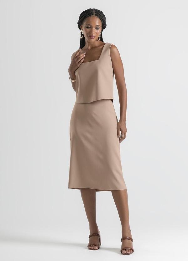 Cativa - Conjunto em Tecido Alfaiataria Bege