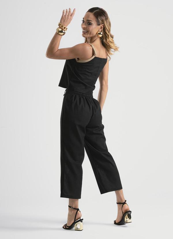 Cativa - Conjunto em Tecido Plano Preto 2