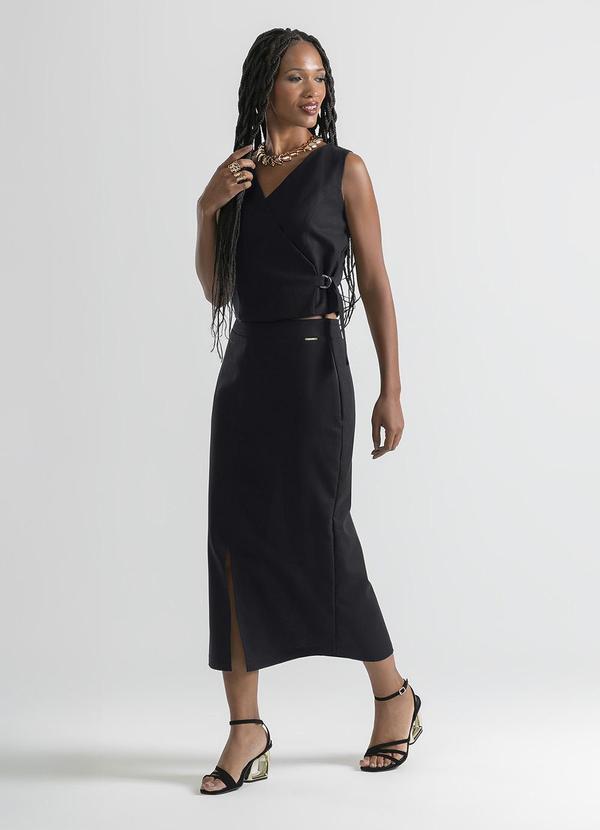 Cativa - Conjunto em Tecido Plano Preto