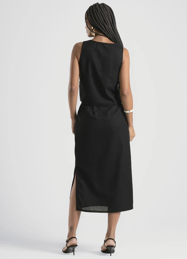 Cativa - Conjunto em Tecido Plano Preto 2