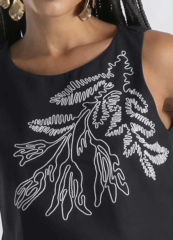 Cativa - Conjunto em Tecido Plano Preto 3