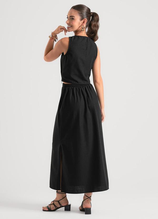 Cativa - Conjunto em Tecido Texturizado Preto 2