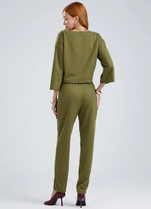 Gris - Conjunto em Tecido Texturizado  Verde - GRIS