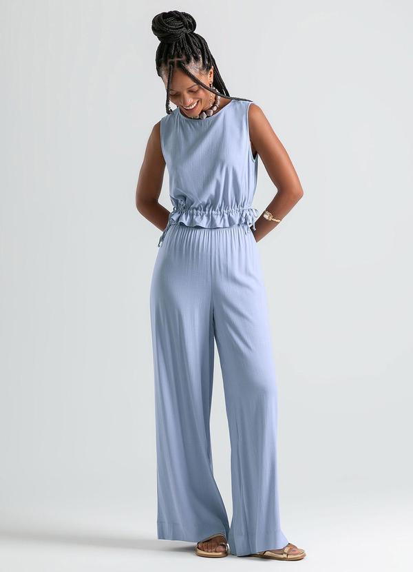 Cativa - Conjunto em Viscose Azul Claro