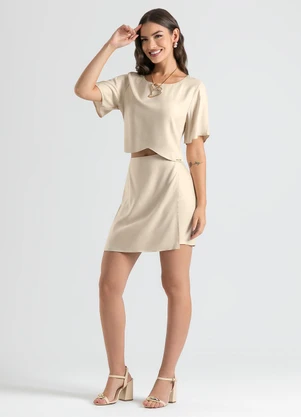 Cativa - Conjunto em Viscose Bege - CATIVA