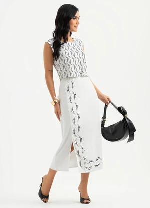 Cativa - Conjunto em Viscose Branco - CATIVA