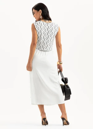 Cativa - Conjunto em Viscose Branco  - CATIVA