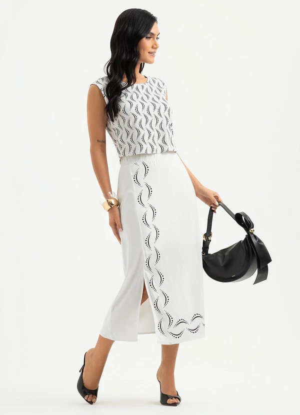 Cativa - Conjunto em Viscose Branco 