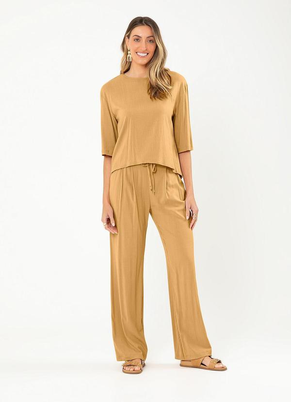 Cativa - Conjunto em Viscose Caramelo