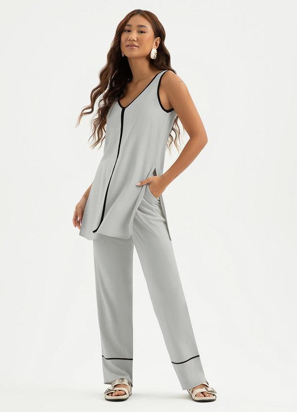 Cativa - Conjunto em Viscose Cinza