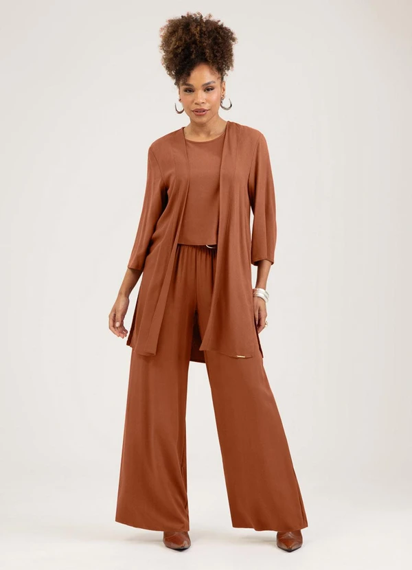 Cativa - Conjunto em Viscose Marrom