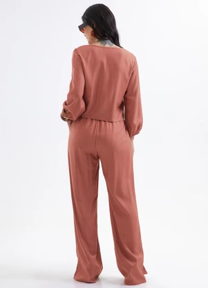 Cativa - Conjunto em Viscose Marrom - CATIVA