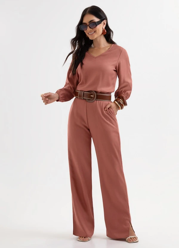 Cativa - Conjunto em Viscose Marrom