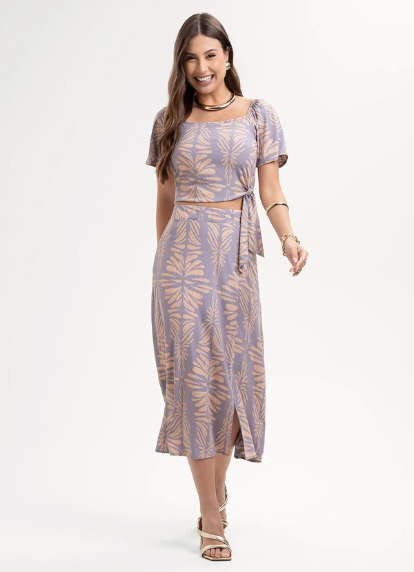 Habana - Conjunto em Viscose Roxo