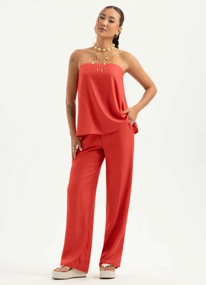 Cativa - Conjunto em Viscose Vermelho - CATIVA
