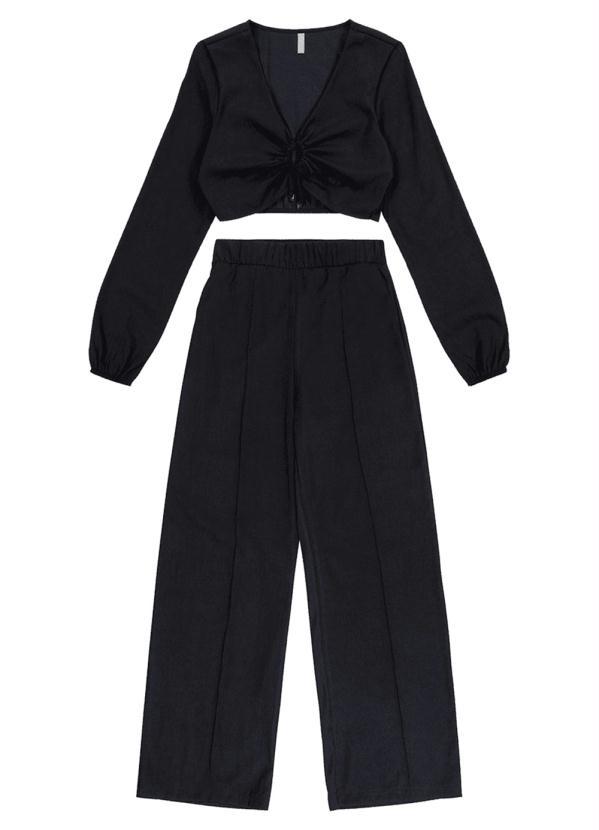 Cativa - Conjunto Feminino Adulto em Tecido Preto 2