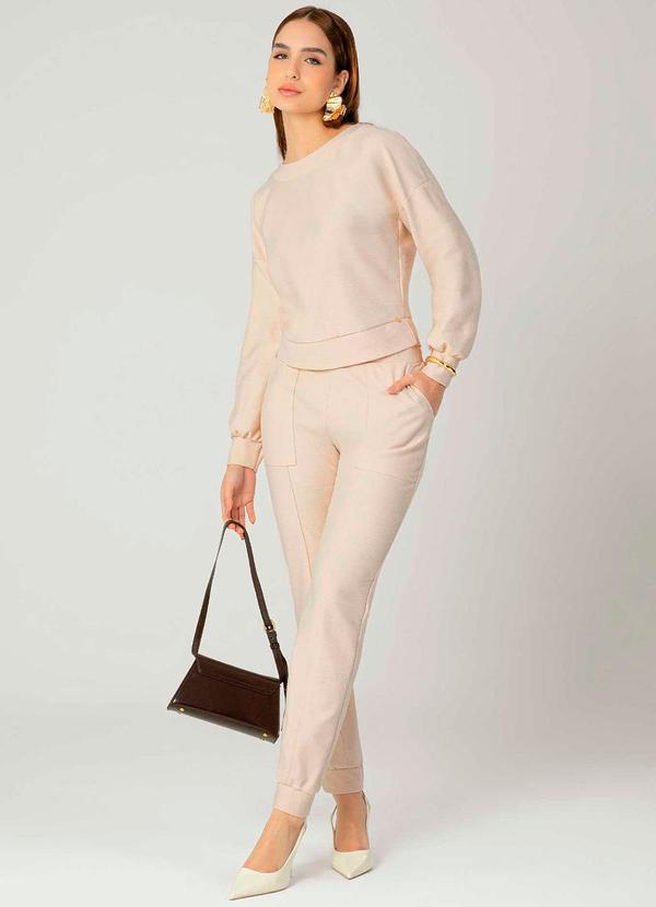 Gris - Conjunto Feminino Adulto Versátil Bege