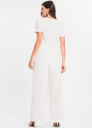 Endless - Conjunto Feminino Blusa com Calça Bege - ENDLESS